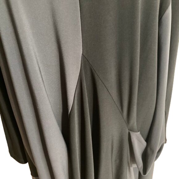 Sun Kim Colorblock Artsy Lagenlook Draped Tunic Dress, Elegant and Unique, Med. - Picture 5 of 9